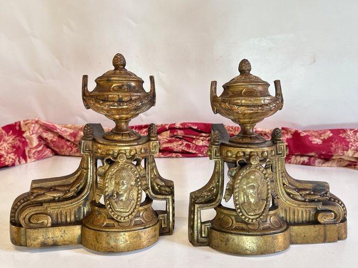 Openhaard accessoire (2) - Brons, IJzer - Louis XVI-stijl, Antiek en Kunst, Antiek | Overige Antiek