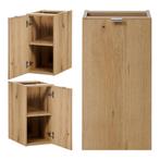 Wastafelonderkast Newport met deur en lades 90x60x40 cm eike, Huis en Inrichting, Badkamer | Badkamermeubels, Verzenden, Nieuw