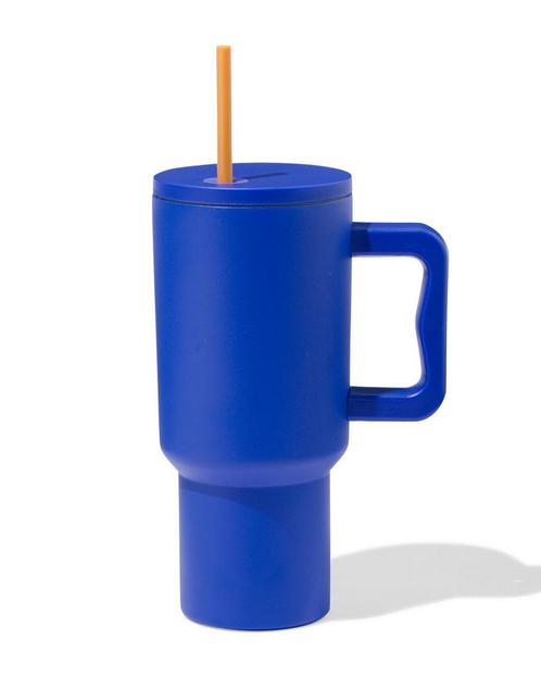 HEMA Drinkbeker 900ml rvs blauw, Huis en Inrichting, Keuken | Servies, Nieuw, Verzenden