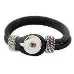 Fako Bijoux® - Armband - Click Buttons - Slang - Zwart, Nieuw, Verzenden