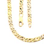 Tricolor gouden heren ketting | 42 cm, Sieraden, Tassen en Uiterlijk, Kettingen, Goud, Gebruikt, Verzenden, Overige kleuren