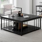 Zenn Salontafel 90x90x40 cm ,Zwart-Zwart