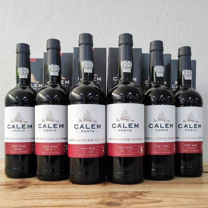 2019 Cálem - Late Bottled Vintage Port - Douro - 6 Flessen, Verzamelen, Wijnen