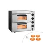 GGM Gastro | Elektrische mini pizzaoven - 4+4x 20cm - |, Verzenden, Nieuw, GGM Gastro