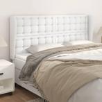 vidaXL Hoofdbord met randen 183x23x118/128 cm kunstleer wit, Huis en Inrichting, Slaapkamer | Bedden, Verzenden, Nieuw, Wit, Overige materialen
