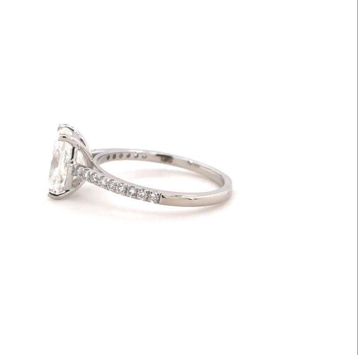 Ring - 18 karaat Witgoud - 2.24ct. tw. Diamant (Lab-grown) -, Sieraden, Tassen en Uiterlijk, Ringen