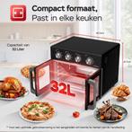 TurboTronic AF32MFD Airfryer XXL en Oven – Zwart, Witgoed en Apparatuur, Ovens, Ophalen of Verzenden, Nieuw