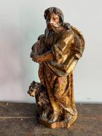sculptuur, Evangelist Marcus 17e eeuw - 24 cm - Hout