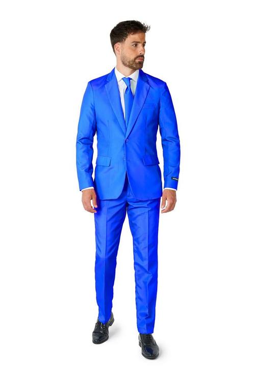 Blauw Pak Heren Suitmeister, Kleding | Heren, Carnavalskleding en Feestkleding, Nieuw, Verzenden