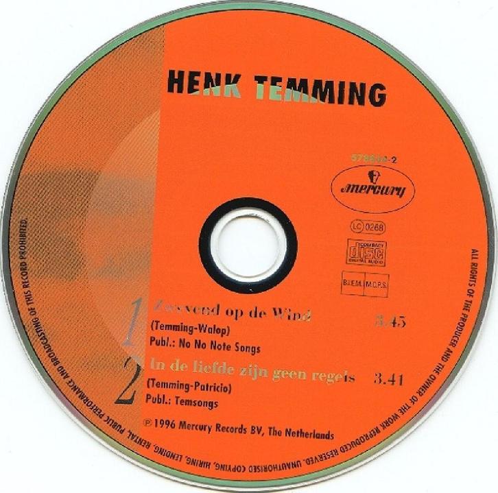 cd single card - Henk Temming - Zwevend Op De Wind, Cd's en Dvd's, Cd Singles, Zo goed als nieuw, Verzenden
