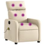 Massagestoel Creme Stof - Relax | Tweedekansje | OP=OP, Huis en Inrichting, Stoelen, Ophalen of Verzenden, Nieuw, Overige kleuren