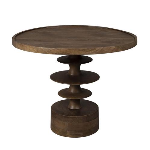 *WOONWINKEL* Dutchbone Cath Walnut Ronde Salontafel Walnoot, Huis en Inrichting, Tafels | Salontafels, Nieuw, Verzenden