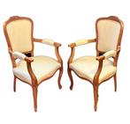 Stoel (2) - Luis XV - Hout, Textiel, Antiek en Kunst