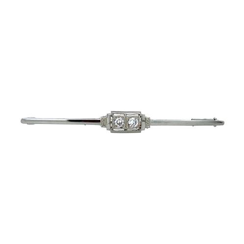 Witgouden broche met diamant 18 krt, Sieraden, Tassen en Uiterlijk, Broches, Nieuw, Ophalen of Verzenden