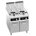 GGM Gastro | Dubbele friteuse op gas - 18+18 liter - 28 kW -, Verzenden, Nieuw