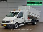 Volkswagen Crafter 177pk Kipper met Kist Dubbellucht 3,5t Tr, Stof, Gebruikt, Euro 6, Volkswagen