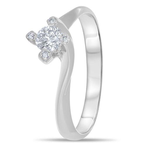 Ring - 18 karaat Witgoud - 0.31ct. tw. Diamant (Natuurlijk), Sieraden, Tassen en Uiterlijk, Ringen