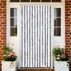 vidaXL Vliegengordijn 100x220 cm chenille grijs en wit, Verzenden, Nieuw