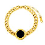 18K gold plated Stainless steel bracelet, Intensity, Verzenden