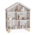 Stijlvol houten poppenhuis in warme nougatkleur – perfect., Kinderen en Baby's, Ophalen of Verzenden, Nieuw