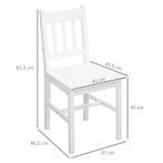 TRUUSK Set van 2 Eetkamerstoelen - Massief Hout - Wit - Mode, Huis en Inrichting, Stoelen, Verzenden, Nieuw