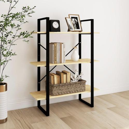 vidaXL Boekenkast met 3 schappen 80x30x105 cm massief, Huis en Inrichting, Kasten | Boekenkasten, 25 tot 50 cm, Nieuw, Grenenhout