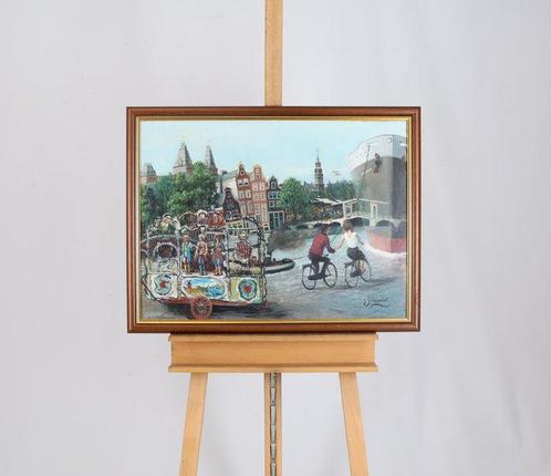 Jan Ouwersloot (1902-1975) - Stad in beweging, Antiek en Kunst, Kunst | Schilderijen | Klassiek