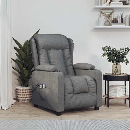 vidaXL Massagestoel elektrisch stof donkergrijs, Sport en Fitness, Massageproducten, Nieuw, Verzenden