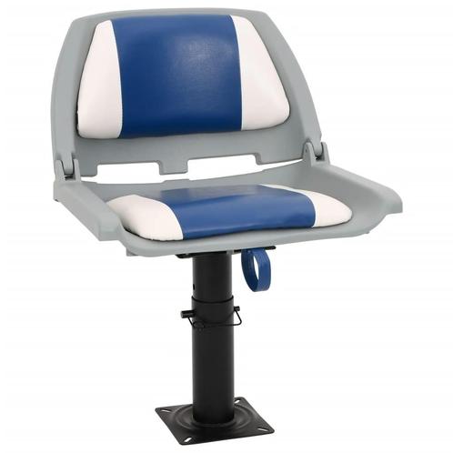 vidaXL 2-delige Bootstoelenset inklapbaar 48x51x41 cm blauw, Watersport en Boten, Bootonderdelen, Nieuw, Verzenden