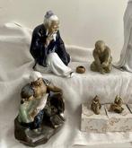 Beeldje - Set of 10 clay Chinese Figurines Depicting Asian, Antiek en Kunst