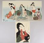 Woodblock Print Reproductions Ama Divers Gathering Abalone, Antiek en Kunst