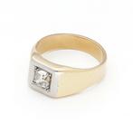 Ring - 18 karaat Geel goud, Witgoud - Diamant, Sieraden, Tassen en Uiterlijk, Ringen, Nieuw