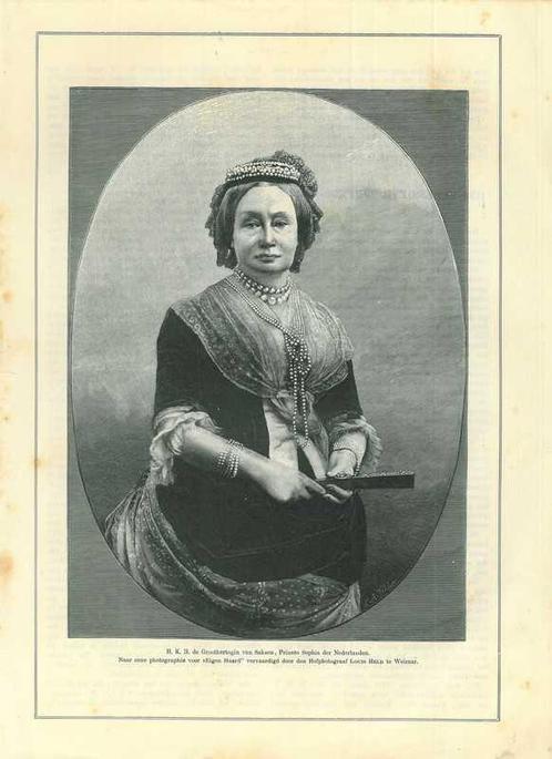 Portrait of Princess Sophie of the Netherlands, Antiek en Kunst, Kunst | Etsen en Gravures