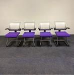 complete set van 4 x Ahrend 240 vergaderstoel met kunststof, Ophalen of Verzenden, Gebruikt, Zwart, Stof