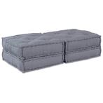 vidaXL Modulaire bank 2 pcs Grijs 70 x 70 x 36 cm Stof, Huis en Inrichting, Woonaccessoires | Kussens, Verzenden, Nieuw, Grijs