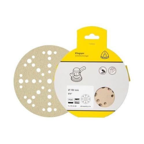 Schuurpapier Rond Klittenband 150mm 17 Gats 5 stuks, Doe-het-zelf en Verbouw, Verf, Beits en Lak, Nieuw, Ophalen of Verzenden