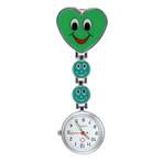 Fako® - Verpleegstershorloge - Hart Smile - Groen, Verzenden, Nieuw