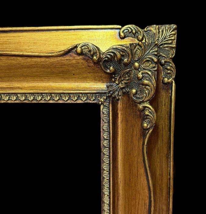 Lijst- Groot - Museumkwaliteit - Dubbel Frame - Gips, Hout, Antiek en Kunst, Antiek | Overige Antiek