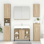 vidaXL Wastafelkast met plank met opslag Sonoma Eiken 80 x, Verzenden, Nieuw