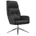 Zwarte Relaxstoel - Echt Leer, Perfecte Tweedekansje!, Huis en Inrichting, Stoelen, Ophalen of Verzenden, Nieuw, Zwart