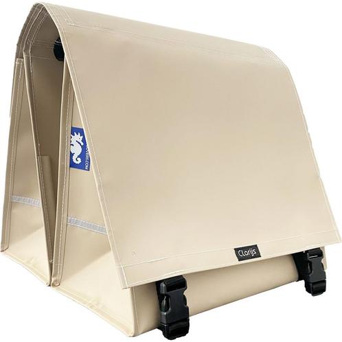 Clarijs Dubbele Fietstas XL PVC 46L matt zand, Fietsen en Brommers, Fietsaccessoires | Fietstassen, Nieuw, Verzenden