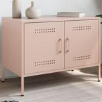 Tv-meubel 68x39x50,5 cm staal roze, Huis en Inrichting, Kasten | Televisiemeubels, Verzenden, Nieuw