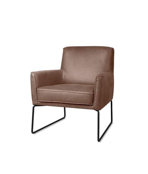 Fauteuil Bach - fauteuils - Taupe, Huis en Inrichting, Stoelen, Nieuw, Leer