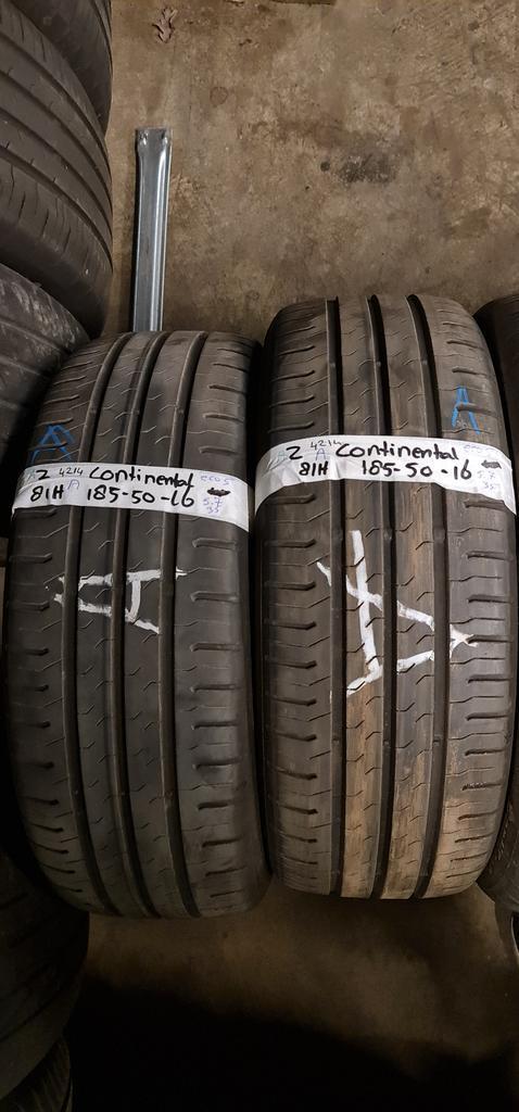 2x 185-50-16 Continental Zomer 5.7mm €25 Per Band 185 50 16, Auto-onderdelen, Banden en Velgen, 16 inch, Zomerbanden, 185 mm, Personenwagen