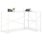 vidaXL Computerbureau 120x72x70 cm wit, Verzenden, Nieuw
