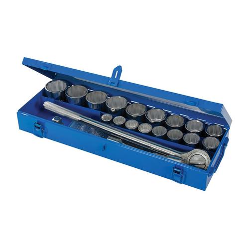 Silverline Complete dopsleutelset - 21-delig - metrisch -..., Doe-het-zelf en Verbouw, Gereedschap | Handgereedschap, Nieuw, Ophalen of Verzenden