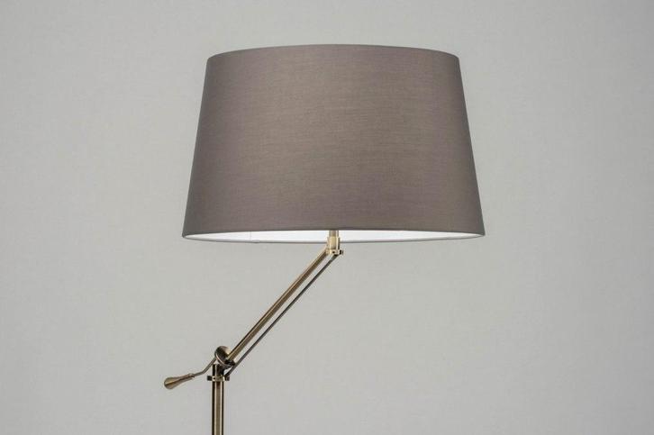 Rietveld Vloerlampen - Grijs, Goud, Brons - Staal, Stof, Met, Huis en Inrichting, Lampen | Vloerlampen, Verzenden