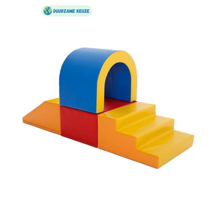 Foam blokken tunnel set in primaire kleuren – actief en f., Kinderen en Baby's, Speelgoed | Educatief en Creatief, Nieuw, Ophalen of Verzenden