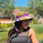 Bucket hat / Vissershoedje met Afrikaanse print - Paarse Sam, Kleding | Heren, Hoeden en Petten, Ophalen of Verzenden, Nieuw