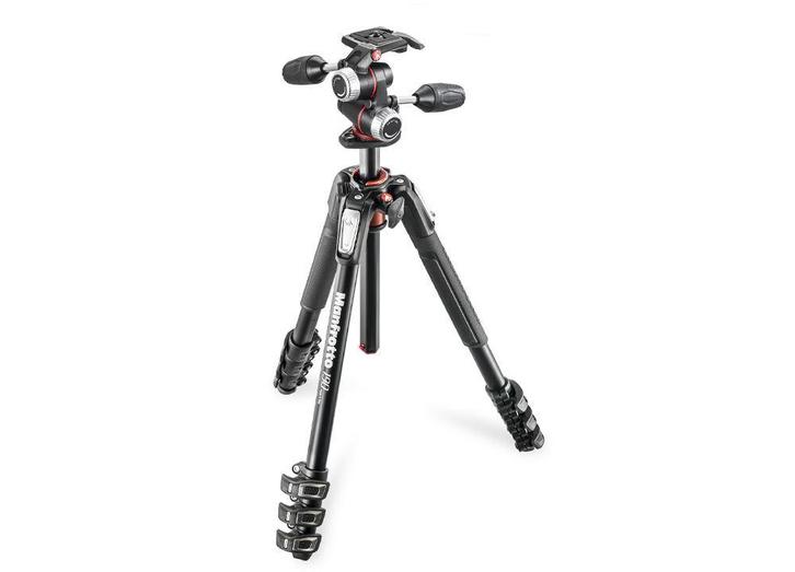 Manfrotto MK190XPRO4-3W Alu Kit Incl. MH-XPRO3W, Audio, Tv en Foto, Fotografie | Statieven en Balhoofden, Driepoot, Nieuw, 150 tot 175 cm